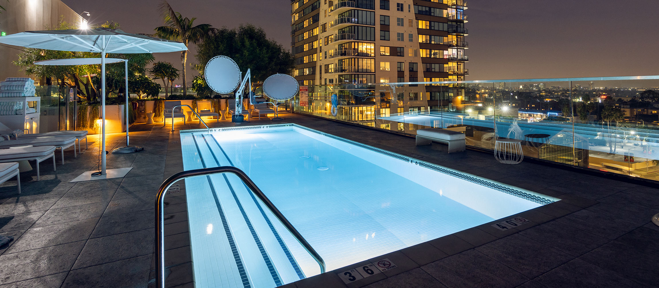 Rooftop Hotels with Night Pools at I|O Godfrey Hollywood in Los Angeles